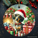 Festive Dachshund Delight Ornament, Joyful Gift and Decor for Christmas Tree