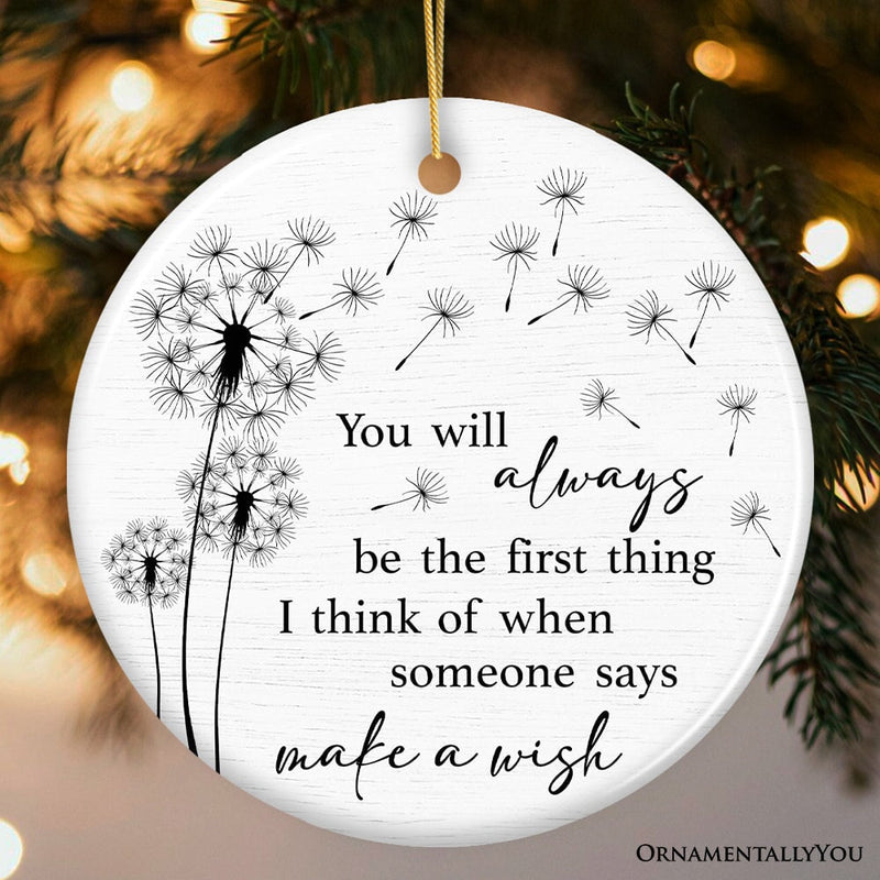 Forever First in My Wishes Ornament, Gift for Emotional Reminder of Special Memories