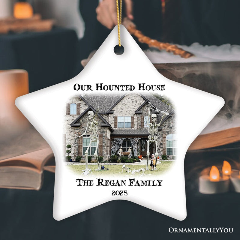Haunted House Photograph Custom Tree Halloween Ornament