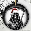 Haunting Santa Grim Reaper Ornament, Spooky Christmas Decor for Unique Halloween Tree Gift