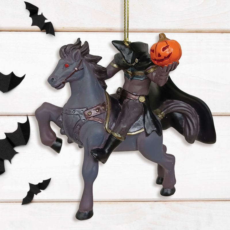 (Pre-Order) Headless Horseman Spooky Halloween Ornament, Scary Christmas Tree Resin Decoration