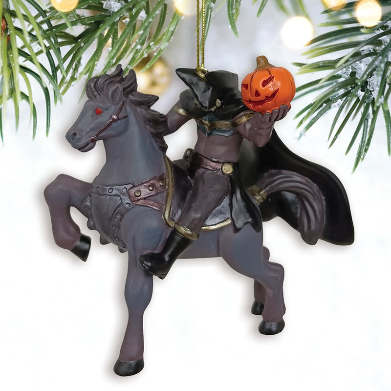 (Pre-Order) Headless Horseman Spooky Halloween Ornament, Scary Christmas Tree Resin Decoration
