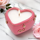 Heart Shaped Eternal Love Candle, Romantic Rose Scented Gift with Pendant for Her