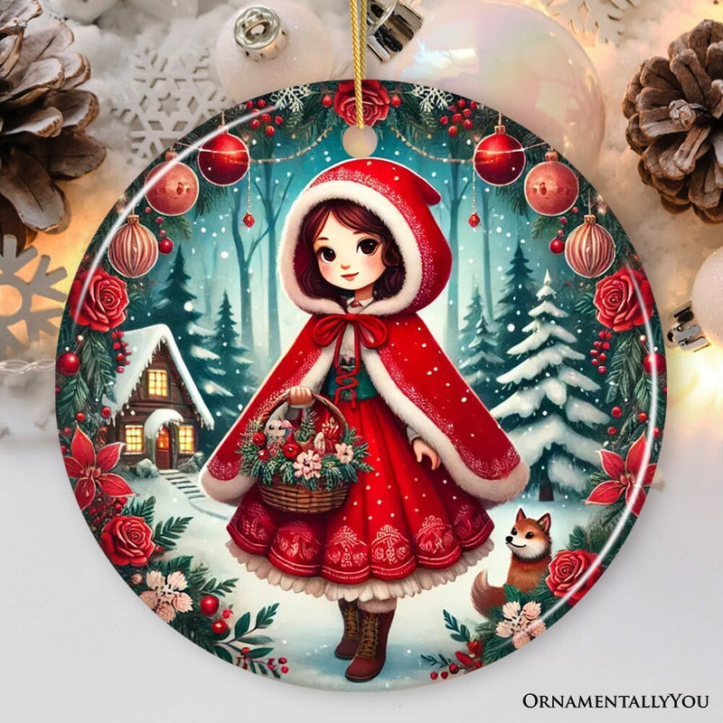 Red Riding Hood Christmas Ornament, Beautiful Fairytale Princess Christmas Gift and Decor