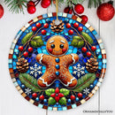 Winter Woodland Gingerbread Man Ornament, Cozy Yuletide Companion for Christmas Decor