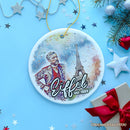Artistic Eiffel Tower Unique Ceramic Ornament, Handcrafted Paris Decor