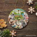 Bronx Zoo Animal Collage Ceramic Ornament, New York City Traveler Souvenir