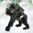 Charming Gorilla Family Kinship Glass Ornament, Mother and Baby Animal Christmas Tree Decor