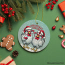 Christmas Cheer Chicken Ornament, Whimsical Holiday Tree Decoration