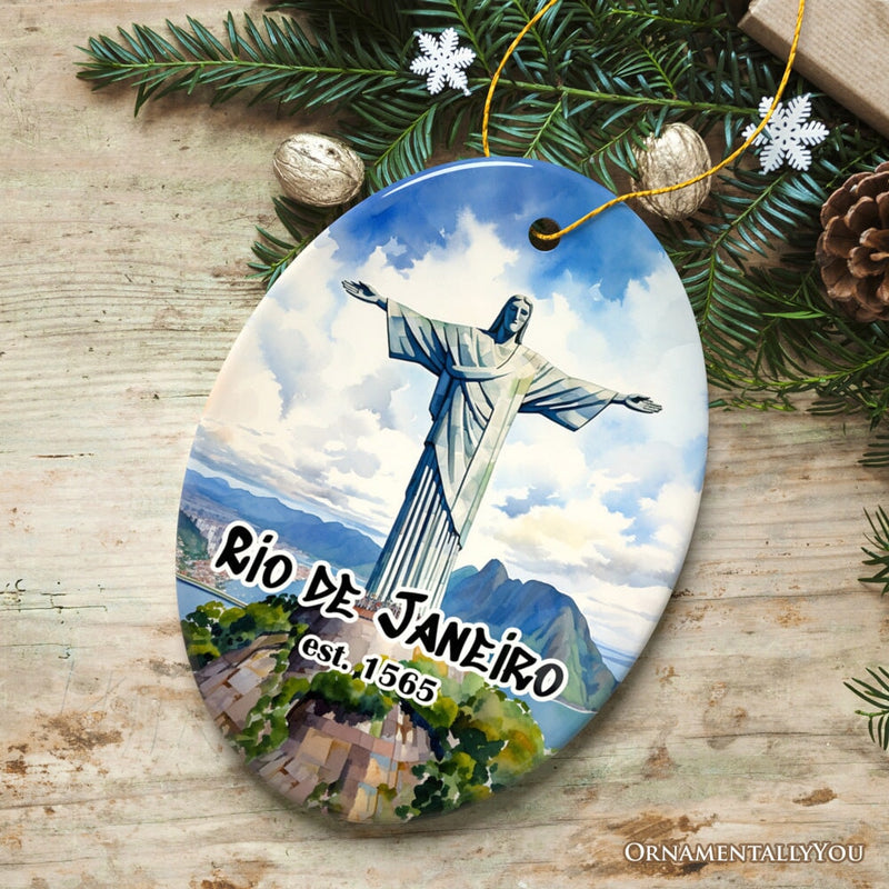 Christ the Redeemer Ornament, Brazilian Christmas Gift, Rio de Janeiro Souvenir