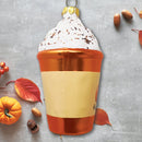 Fall Inspired Pumpkin Spice Latte Glass Christmas Ornament, Coffee Lover's Delight