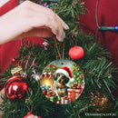 Festive Dachshund Delight Ornament, Joyful Gift and Decor for Christmas Tree