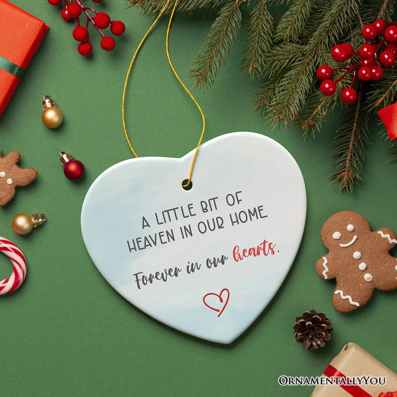 Forever in Our Hearts Heaven’s Little Light Ornament, Christmas Memory Gift