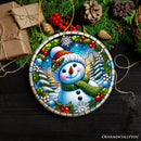 Frosty and Holly Snowman Ornament, Gift and Decor for Cheerful Winter Christmas Tree