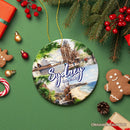 Illustrated Sydney Australia Ceramic Ornament, Travel Souvenir and Christmas Gift