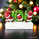 Joy to the World with Holiday Gnomes Lighted Statue, Tabletop LED Christmas Decor