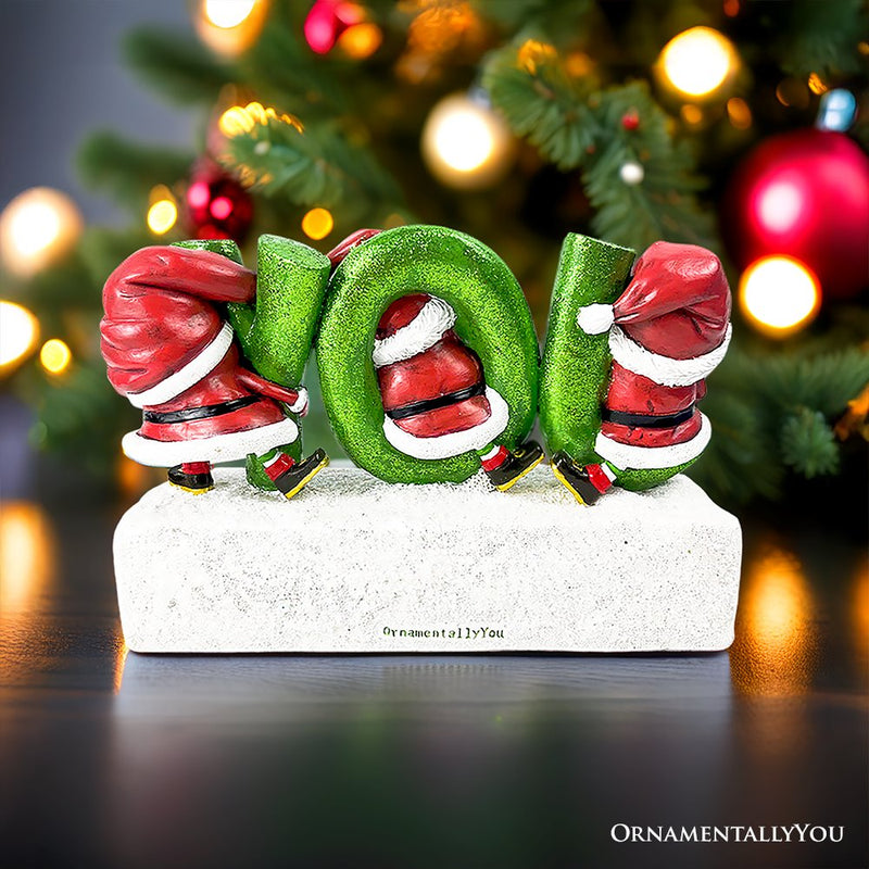 Joy to the World with Holiday Gnomes Lighted Statue, Tabletop LED Christmas Decor