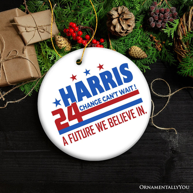 Kamala Harris A Future We Believe In Ornament, 2024 Campaign Keepsake for Leadership and Change