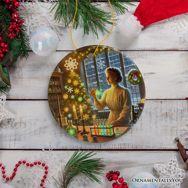 Marie Curie Christmas Ornament, Physicist and Chemist Student and Teacher Gift