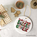 Santa's Favorite Soccer Goalie Plaid Ornament, Football Christmas Gift