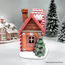 Sparkling Pink Winter Magic LED Gingerbread Home Figurine, 7" Lighted Christmas Decoration Decor