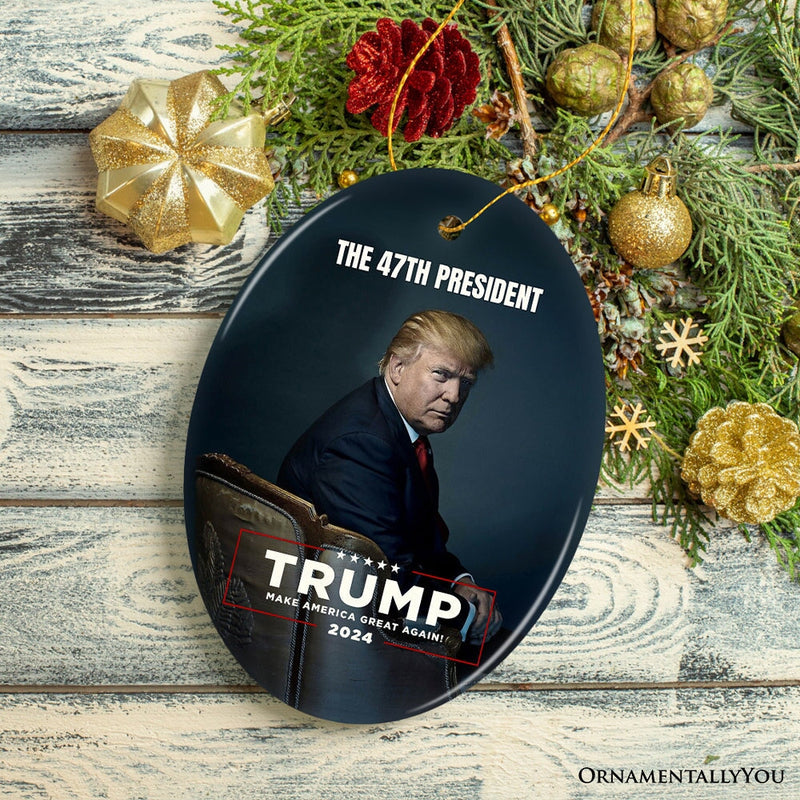 The 47th President Donald Trump Ceramic Ornament, 2024 Election Keepsake Gift