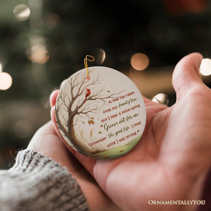 A Life Well-Lived Memorial Tree Ornament, Cherished Family Christmas Keepsake