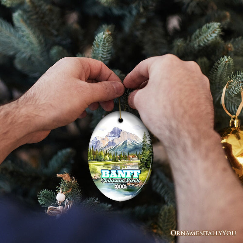 Banff National Park Paradise Ornament, Canada’s Natural Wonders Traveler Souvenir