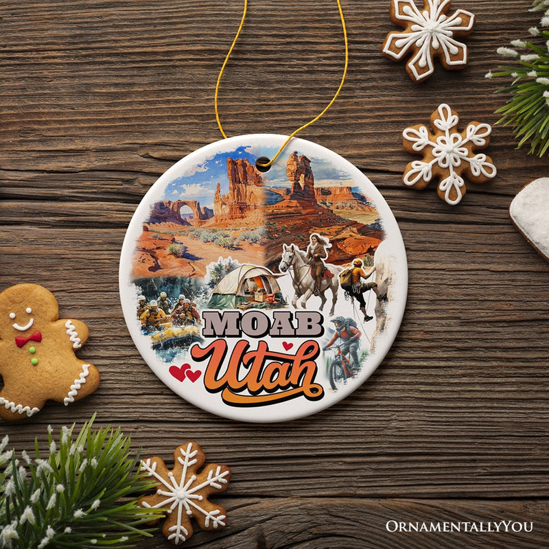 Breathtaking Desert Town Moab Ornament, Utah Nature and Landscapes Travel Souvenir and Christmas Gift