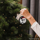 Chilling Bride of Frankenstein Santa Ornament, Gothic Themed Halloween Christmas Gift and Decor