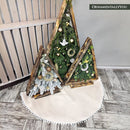 Cream Colored Pom Pom Christmas Tree Skirt