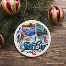 Culturally Artistic Park City Ceramic Ornament, Utah Picturesque Mountain Town Christmas Souvenir