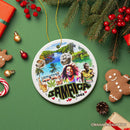 Culturally Vibrant Jamaica Ceramic Art Ornament, Artistic Caribbean Souvenir and Christmas Decor
