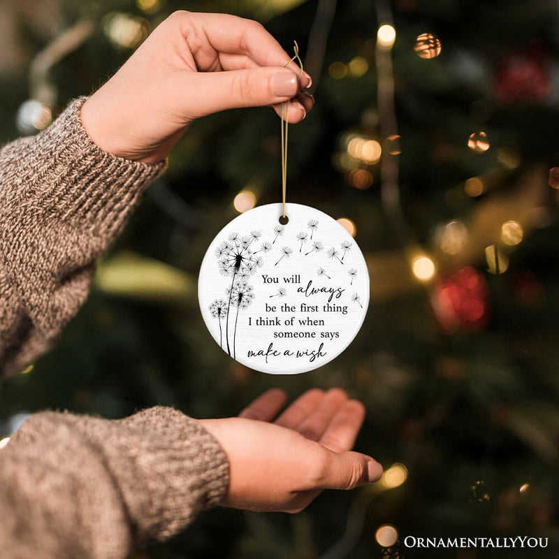 Forever First in My Wishes Ornament, Gift for Emotional Reminder of Special Memories