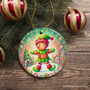 Gingerbread Man as a Christmas Elf Ornament, Magical Holiday Gift and Tree Decor