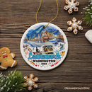 Picturesque Leavenworth Town in the Cascade Mountains Ornament, Washington State Souvenir and Christmas Decoration