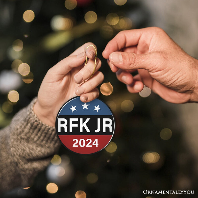 RFK JR for President 2024 in Black Ornament, Robert Kennedy