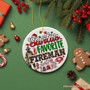 Santa's Favorite Fireman and Firewoman Ornament, Artistic Christmas Appreciation Keepsake