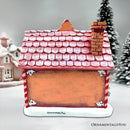 Sparkling Pink Winter Magic LED Gingerbread Home Figurine, 7" Lighted Christmas Decoration Decor
