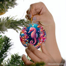 Tropical Tide Treasure Radiant Seahorse Ornament, Ocean-Themed Gift And Decor