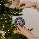 Winter Woodland Gingerbread Man Ornament, Cozy Yuletide Companion for Christmas Decor