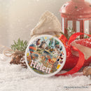 Artistically Vibrant Helen Town Christmas Ornament, Georgia Bavarian-style Village Souvenir