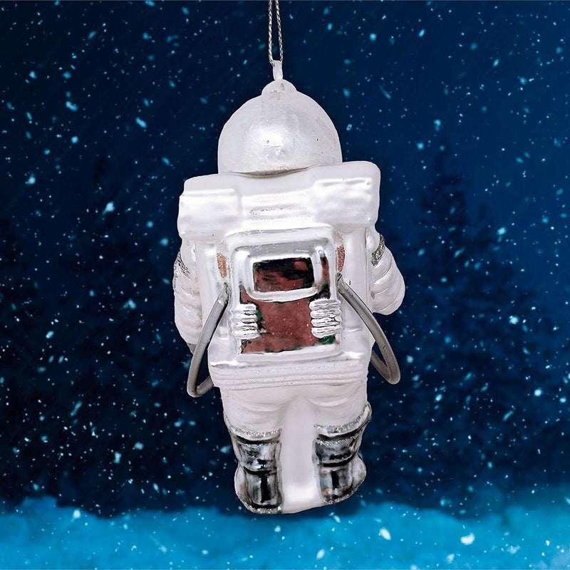 Astronaut Glass Christmas Ornament