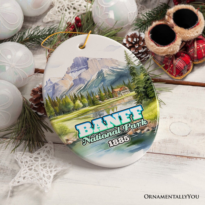 Banff National Park Paradise Ornament, Canada’s Natural Wonders Traveler Souvenir