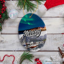 Charming Norway Ornament, Scandinavian Fjord Landmarks Christmas Gift and Oslo Souvenir