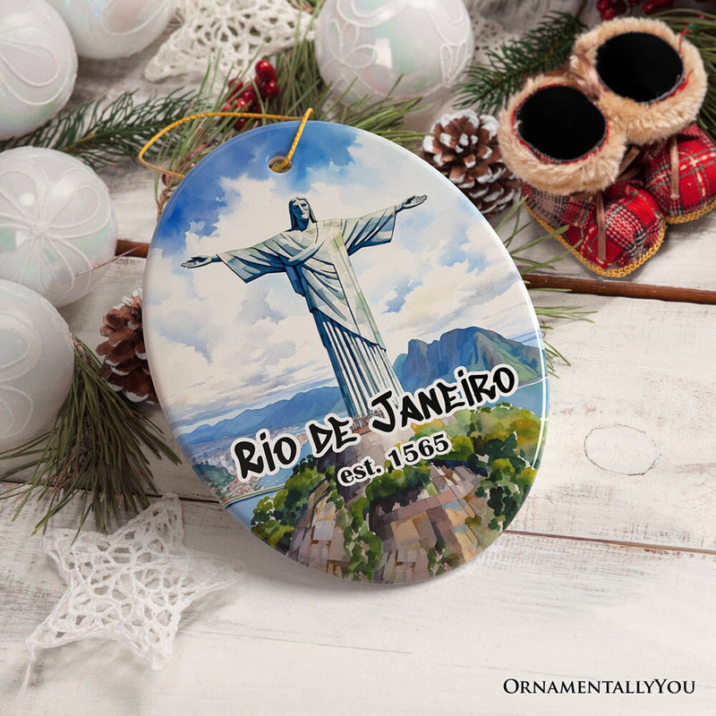 Christ the Redeemer Ornament, Brazilian Christmas Gift, Rio de Janeiro Souvenir