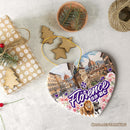 Illustrated Scenery of Florence City Ceramic Ornament, Italy Travel Souvenir and Christmas Gift
