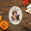 My Cat and I Talk Shit About You Ornament, Retro Gift and Decor with a Dash of Attitude