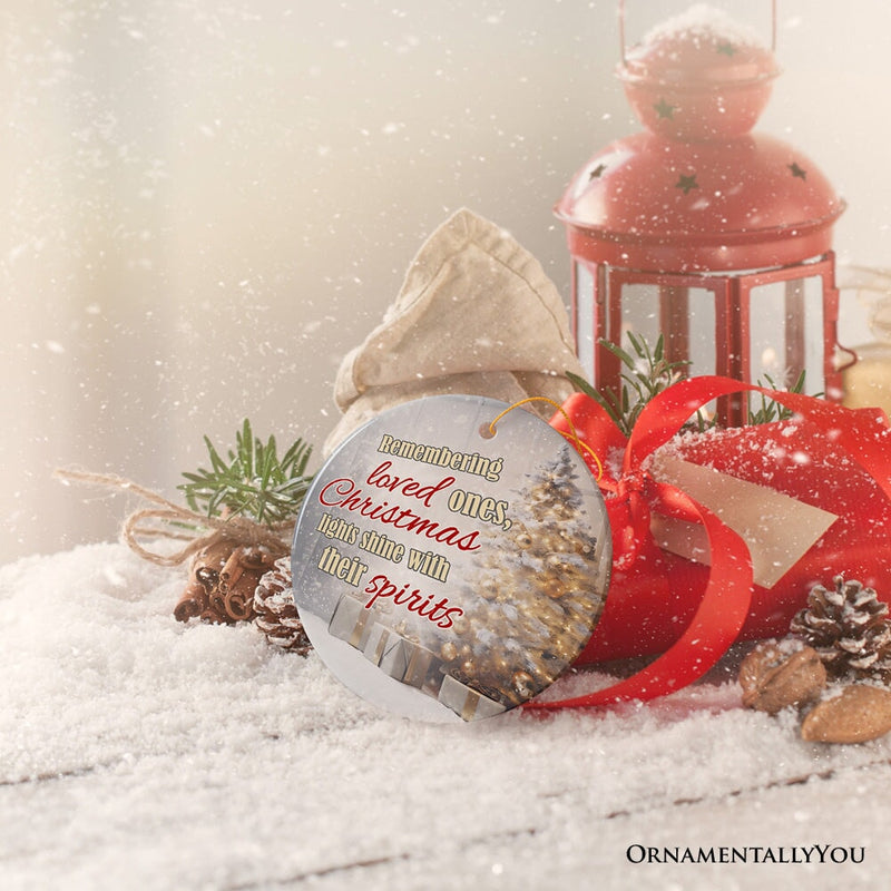 Remembering Loved Ones on Christmas Ornament, Winter Elegance Gift