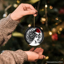 Bewitching Medusa with Santa Hat Ornament, Alluring Christmas Decoration for Halloween Tree Keepsake